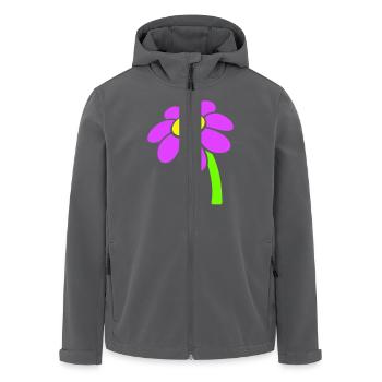 Kleine Margerite Blume Dekorativ Gelb Lila Design - Recycelte Männer Softshell-Jacke von Stanley/Stella - Anthrazit - Vorne - AI Model Male 185 light (185cm)