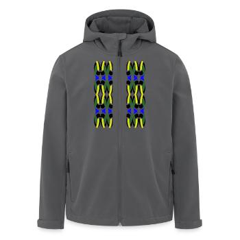 Unique Multicolor design - Men’s Recycled Softshell Jacket by Stanley/Stella - anthracite - Front - AI Model Male 185 light (185cm)