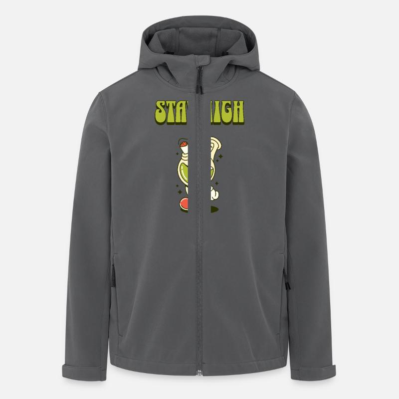 Stay High – Fun Bottle Design - Men’s Recycled Softshell Jacket by Stanley/Stella - anthracite