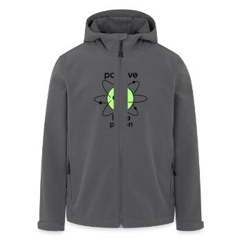 Soyez positif comme un proton drôle Blague scientifique - Veste softshell homme en polyester recyclé Stanley/Stella - charbon - Devant - AI Model Male 185 light (185cm)