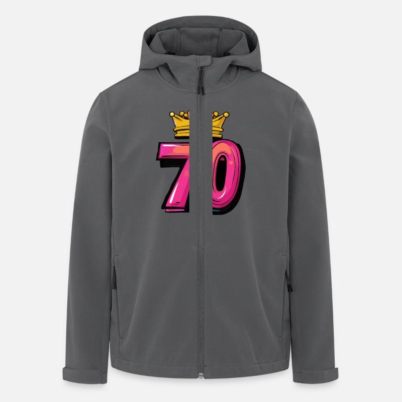 Couronne à 70 chiffres - Veste softshell homme en polyester recyclé Stanley/Stella - charbon