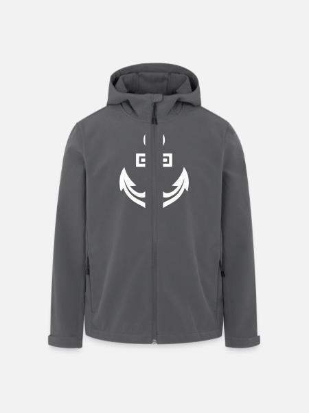 Anker Symbolik - Recycelte Männer Softshell-Jacke von Stanley/Stella - Anthrazit