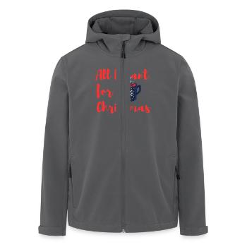 All I want for Christmas Glühwein - Recycelte Männer Softshell-Jacke von Stanley/Stella - Anthrazit - Vorne - AI Model Male 185 light (185cm)