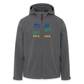 Team Schaumstoff Knie - Recycelte Männer Softshell-Jacke von Stanley/Stella - Anthrazit - Vorne - AI Model Male 185 light (185cm)