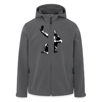 INOLA-SELFIE-02 - Recycelte Männer Softshell-Jacke von Stanley/Stella - Anthrazit - Vorne - AI Model Male 185 light (185cm)