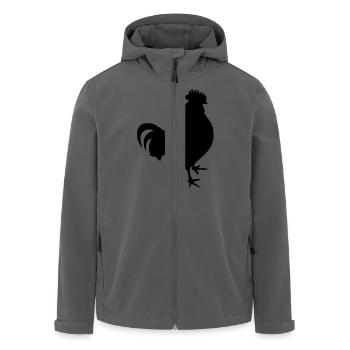 Hahn Hahn chicken2 - Recycelte Männer Softshell-Jacke von Stanley/Stella - Anthrazit - Vorne - AI Model Male 185 light (185cm)