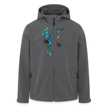 Eisvogel - Recycelte Männer Softshell-Jacke von Stanley/Stella - Anthrazit - Vorne - AI Model Male 185 light (185cm)
