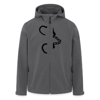 Handschellen - Recycelte Männer Softshell-Jacke von Stanley/Stella - Anthrazit - Vorne - AI Model Male 185 light (185cm)