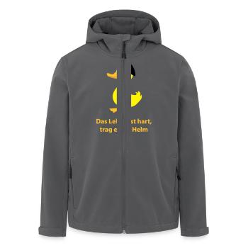Ente mit Helm - Recycelte Männer Softshell-Jacke von Stanley/Stella - Anthrazit - Vorne - AI Model Male 185 light (185cm)