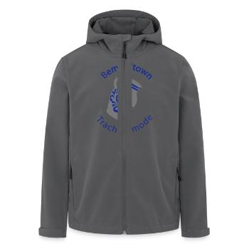 Bembeltown Trachtenmode Frankfurter Trachten - Recycelte Männer Softshell-Jacke von Stanley/Stella - Anthrazit - Vorne - AI Model Male 185 light (185cm)