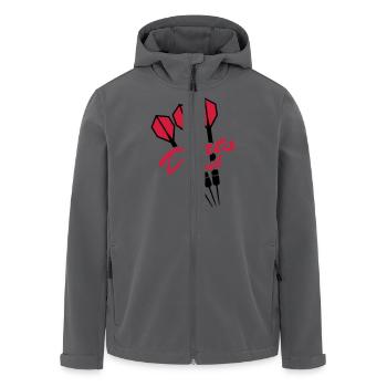 Darts Club - Recycelte Männer Softshell-Jacke von Stanley/Stella - Anthrazit - Vorne - AI Model Male 185 light (185cm)