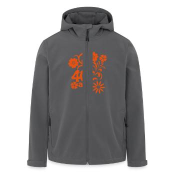 40 Jahrestag Blume - Recycelte Männer Softshell-Jacke von Stanley/Stella - Anthrazit - Vorne - AI Model Male 185 light (185cm)