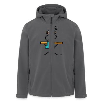 Strichmännchen bügeln - Recycelte Männer Softshell-Jacke von Stanley/Stella - Anthrazit - Vorne - AI Model Male 185 light (185cm)