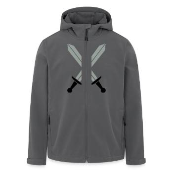 Gekreuzte Schwerter - Recycelte Männer Softshell-Jacke von Stanley/Stella - Anthrazit - Vorne - AI Model Male 185 light (185cm)