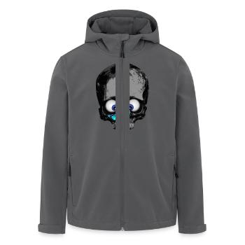 Totenkopf Schmetterling blau / Skull butterfly - Recycelte Männer Softshell-Jacke von Stanley/Stella - Anthrazit - Vorne - AI Model Male 185 light (185cm)