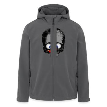 Totenkopf Schmetterling rot / Skull butterfly - Recycelte Männer Softshell-Jacke von Stanley/Stella - Anthrazit - Vorne - AI Model Male 185 light (185cm)