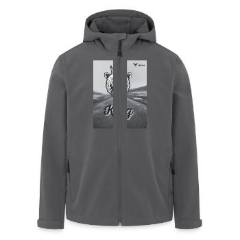 King - Recycelte Männer Softshell-Jacke von Stanley/Stella - Anthrazit - Vorne - AI Model Male 185 light (185cm)