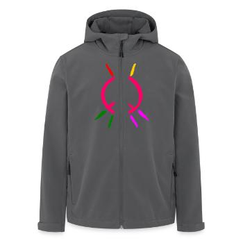 Lgbt Peacezeichen - Recycelte Männer Softshell-Jacke von Stanley/Stella - Anthrazit - Vorne - AI Model Male 185 light (185cm)