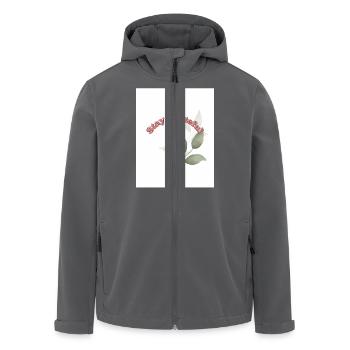 Stay Grateful - Recycelte Männer Softshell-Jacke von Stanley/Stella - Anthrazit - Vorne - AI Model Male 185 light (185cm)