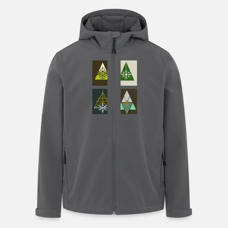 Weihnachtsbäume - Art - Recycelte Männer Softshell-Jacke von Stanley/Stella - Anthrazit