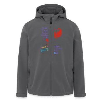 Kampf gegen Krankheiten - Recycelte Männer Softshell-Jacke von Stanley/Stella - Anthrazit - Vorne - AI Model Male 185 light (185cm)