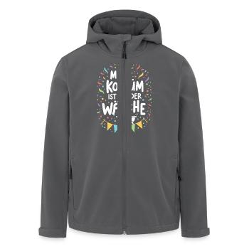 Waschtag Fasching Kostüm - Recycelte Männer Softshell-Jacke von Stanley/Stella - Anthrazit - Vorne - AI Model Male 185 light (185cm)