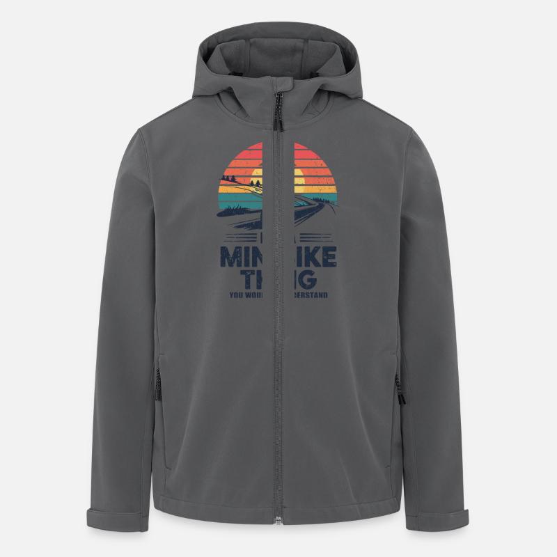 Fan de minibike avec cœur - Veste softshell homme en polyester recyclé Stanley/Stella - charbon