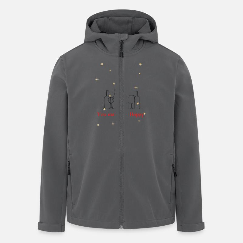 You make me Happy - Recycelte Männer Softshell-Jacke von Stanley/Stella - Anthrazit