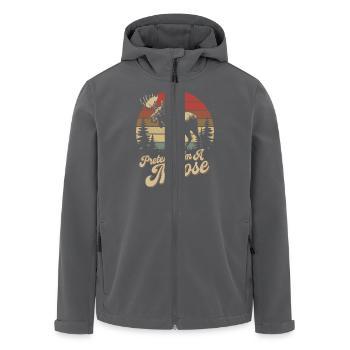Elch-Humor für Tierfreunde - Recycelte Männer Softshell-Jacke von Stanley/Stella - Anthrazit - Vorne - AI Model Male 185 light (185cm)