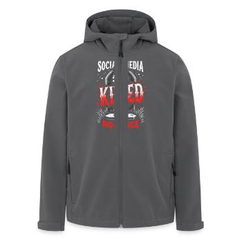 Social Media Killed the Romance | Relationship - Recycelte Männer Softshell-Jacke von Stanley/Stella - Anthrazit - Vorne - AI Model Male 185 light (185cm)