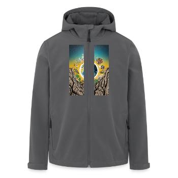 Die Erde - Recycelte Männer Softshell-Jacke von Stanley/Stella - Anthrazit - Vorne - AI Model Male 185 light (185cm)
