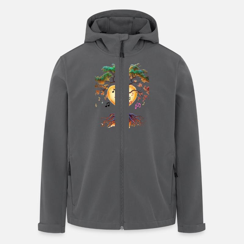 Magic Music Tree - Men’s Recycled Softshell Jacket by Stanley/Stella - anthracite