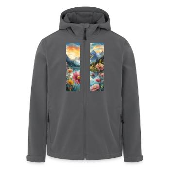 Berglandschaft - Recycelte Männer Softshell-Jacke von Stanley/Stella - Anthrazit - Vorne - AI Model Male 185 light (185cm)