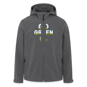 Go GREEN - Recycelte Männer Softshell-Jacke von Stanley/Stella - Anthrazit - Vorne - AI Model Male 185 light (185cm)