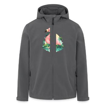 Flamingo - Recycelte Männer Softshell-Jacke von Stanley/Stella - Anthrazit - Vorne - AI Model Male 185 light (185cm)
