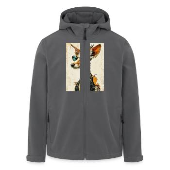 Fuchs im Anzug - Recycelte Männer Softshell-Jacke von Stanley/Stella - Anthrazit - Vorne - AI Model Male 185 light (185cm)