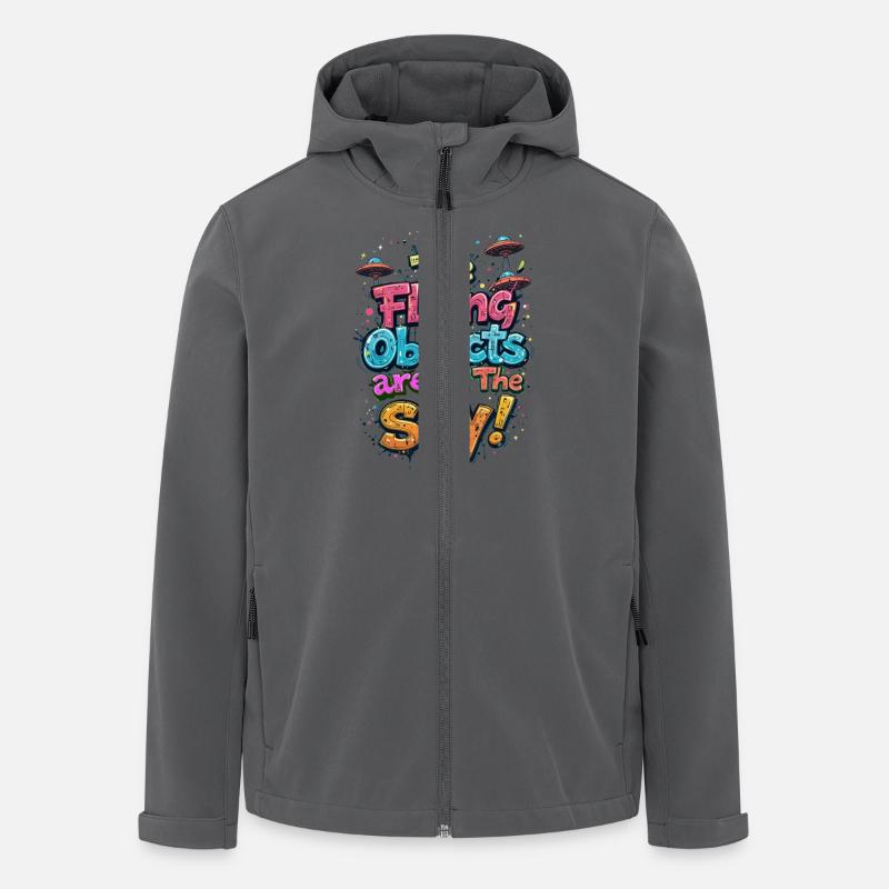 Objets volants dans le ciel - Veste softshell homme en polyester recyclé Stanley/Stella - charbon