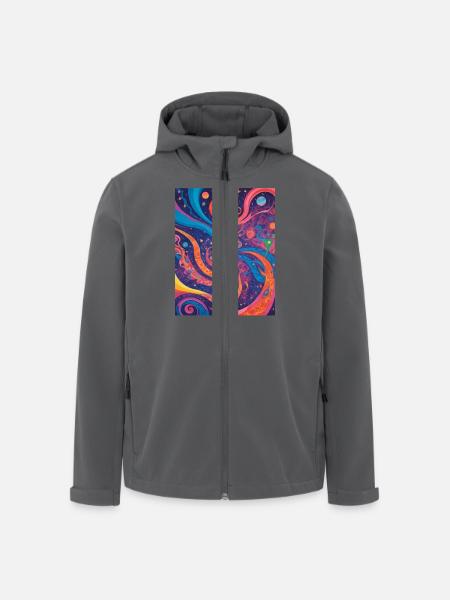 Cosmic abstraction - Men’s Recycled Softshell Jacket by Stanley/Stella - anthracite