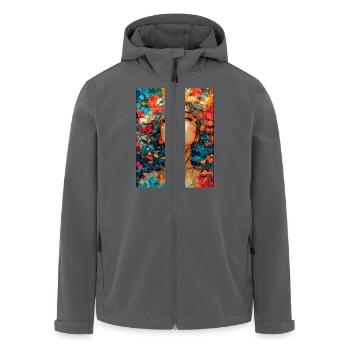 Herbstliche Zusammensetzung - Recycelte Männer Softshell-Jacke von Stanley/Stella - Anthrazit - Vorne - AI Model Male 185 light (185cm)