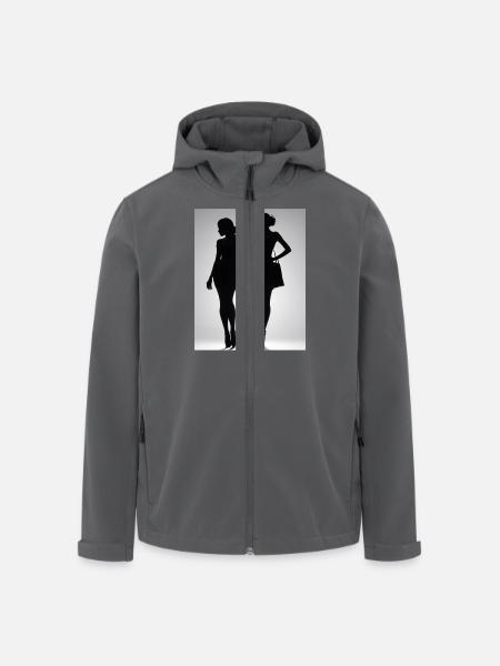 Silhouetten von zwei Personen in Kleidern - Recycelte Männer Softshell-Jacke von Stanley/Stella - Anthrazit