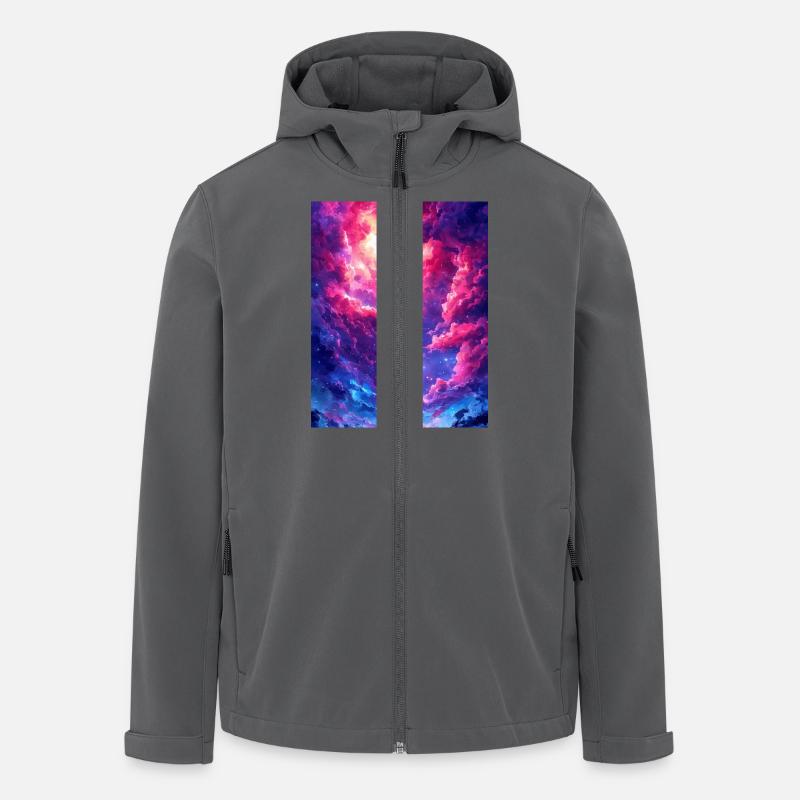Coucher de soleil magique - Veste softshell homme en polyester recyclé Stanley/Stella - charbon