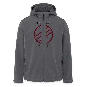 Front d’Eiserne - Drei Pfeile - Veste softshell homme en polyester recyclé Stanley/Stella - charbon - Devant - AI Model Male 185 light (185cm)