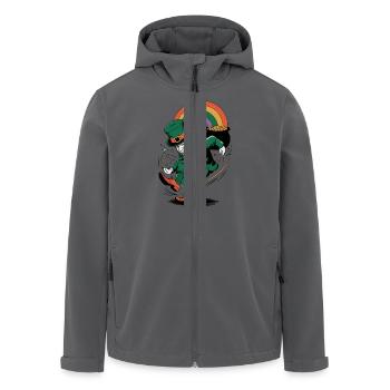 st partricks day - Men’s Recycled Softshell Jacket by Stanley/Stella - anthracite - Front - AI Model Male 185 light (185cm)