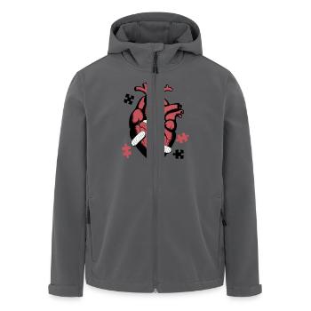 Puzzle Cœur Brisé – Guérison Émotionnelle Artistique D - Veste softshell homme en polyester recyclé Stanley/Stella - charbon - Devant - AI Model Male 185 light (185cm)