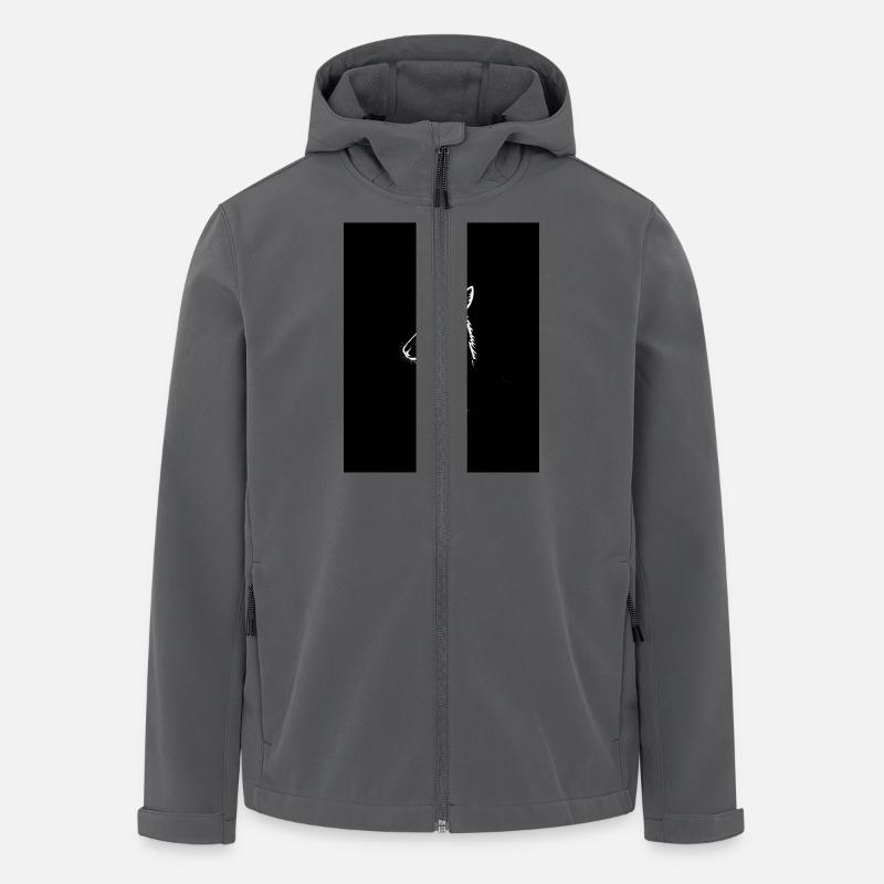 Silhouette d’une antilope - Veste softshell homme en polyester recyclé Stanley/Stella - charbon