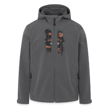 Creepy Dripping Smile - Dunkle ästhetische Horrorkunst - Recycelte Männer Softshell-Jacke von Stanley/Stella - Anthrazit - Vorne - AI Model Male 185 light (185cm)