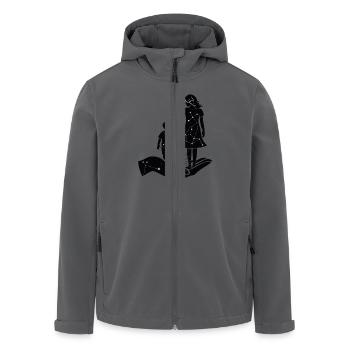 MotGuiding Stars - Hopeful Mother and Child - Men’s Recycled Softshell Jacket by Stanley/Stella - anthracite - Front - AI Model Male 185 light (185cm)