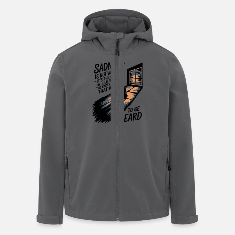 Embracing Sadness – Strength in Vulnerability - Men’s Recycled Softshell Jacket by Stanley/Stella - anthracite