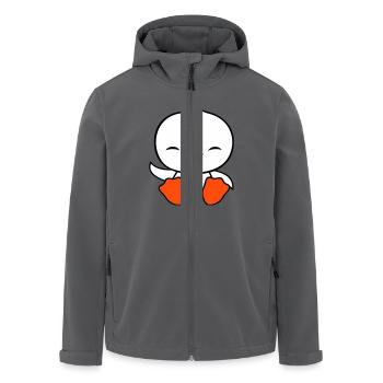 Ente sitzt freundlich glücklich Begrüßung Winken - Recycelte Männer Softshell-Jacke von Stanley/Stella - Anthrazit - Vorne - AI Model Male 185 light (185cm)