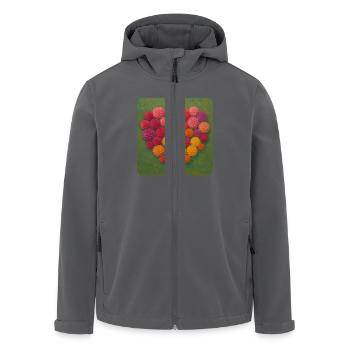 Herz aus Dahlien - Recycelte Männer Softshell-Jacke von Stanley/Stella - Anthrazit - Vorne - AI Model Male 185 light (185cm)
